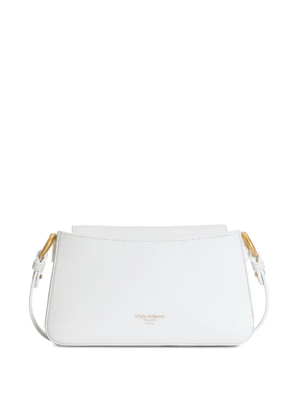 Dolce & Gabbana logo-plaque Shoulder Bag | White | FARFETCH