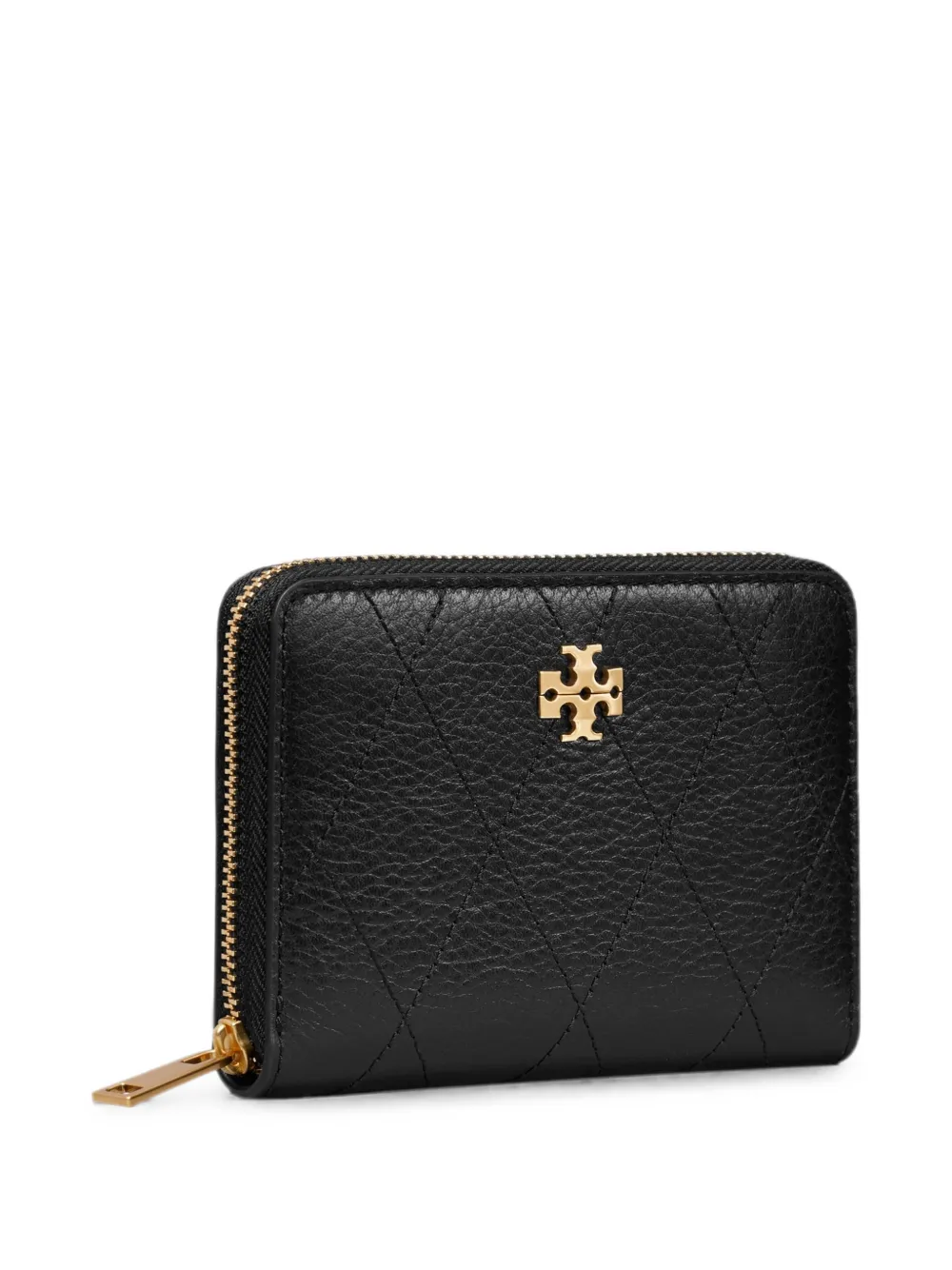 Tory Burch Kleine Charlie leren portemonnee Zwart