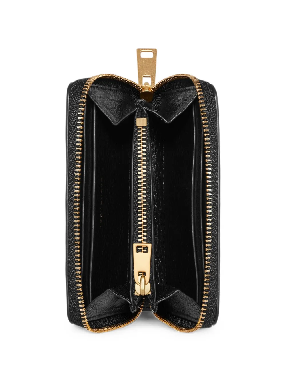 Tory Burch Kleine Charlie leren portemonnee Zwart