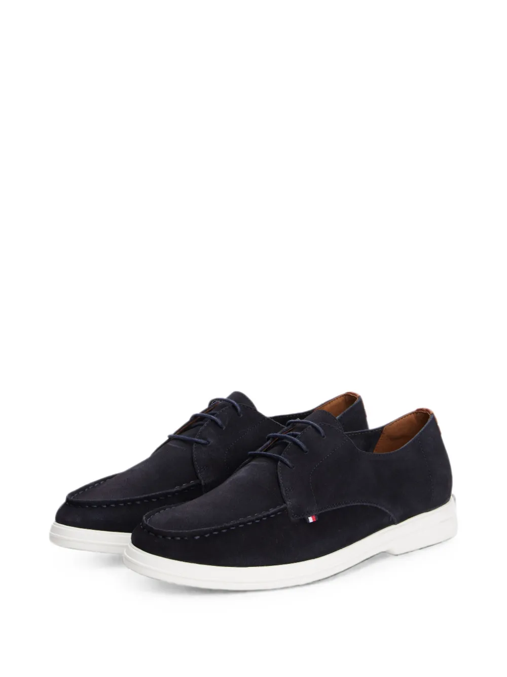 Tommy Hilfiger Moc Toe suede lace-up Derby shoes Blauw