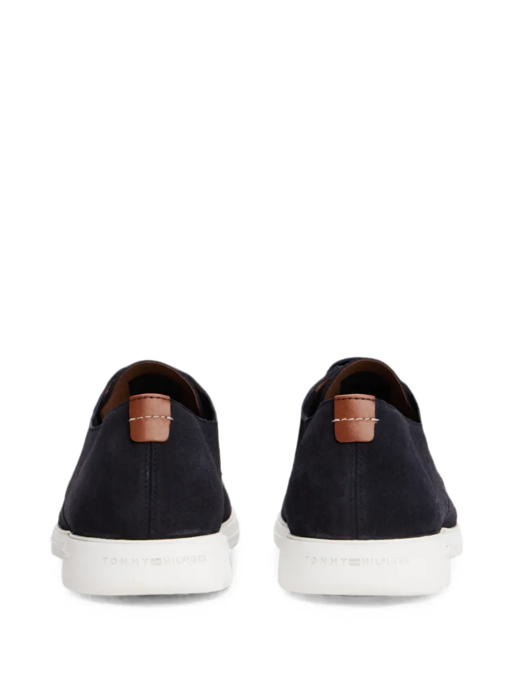 Tommy Hilfiger Moc Toe suede lace-up Derby shoes Blauw