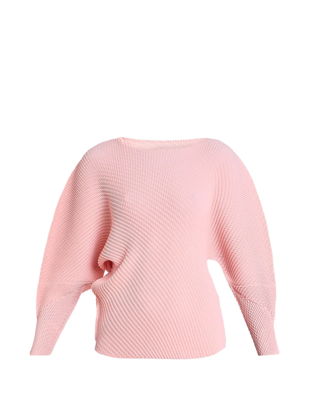 Issey Miyake Asymmetrische geplooide top Roze