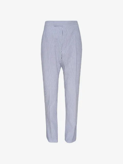 Thom Browne striped-pattern back-strap tailored trousers