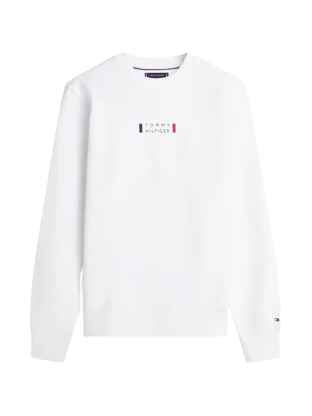 Tommy Hilfiger logo-print cotton sweater - Bianco