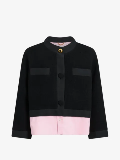 Moschino layered bouclé-knit jacket