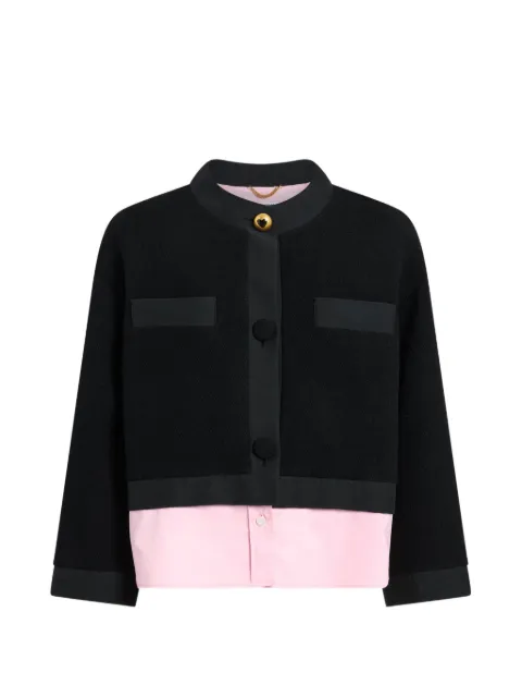 Moschino layered bouclé-knit jacket