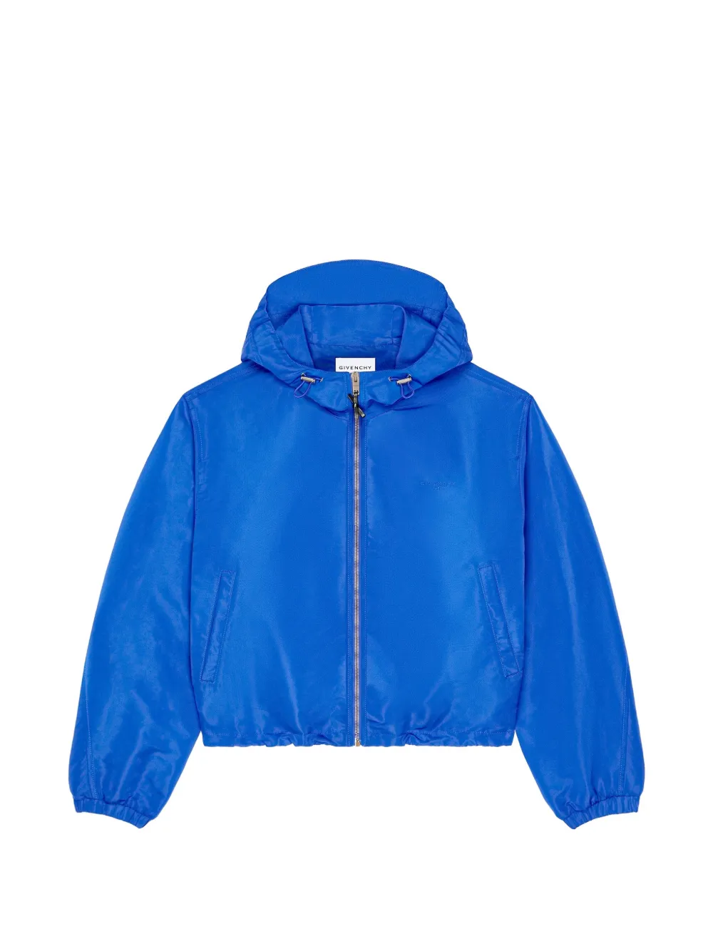 Givenchy logo-print hooded jacket - Blau