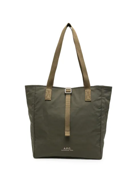 A.P.C. bolsa de hombro con logo estampado