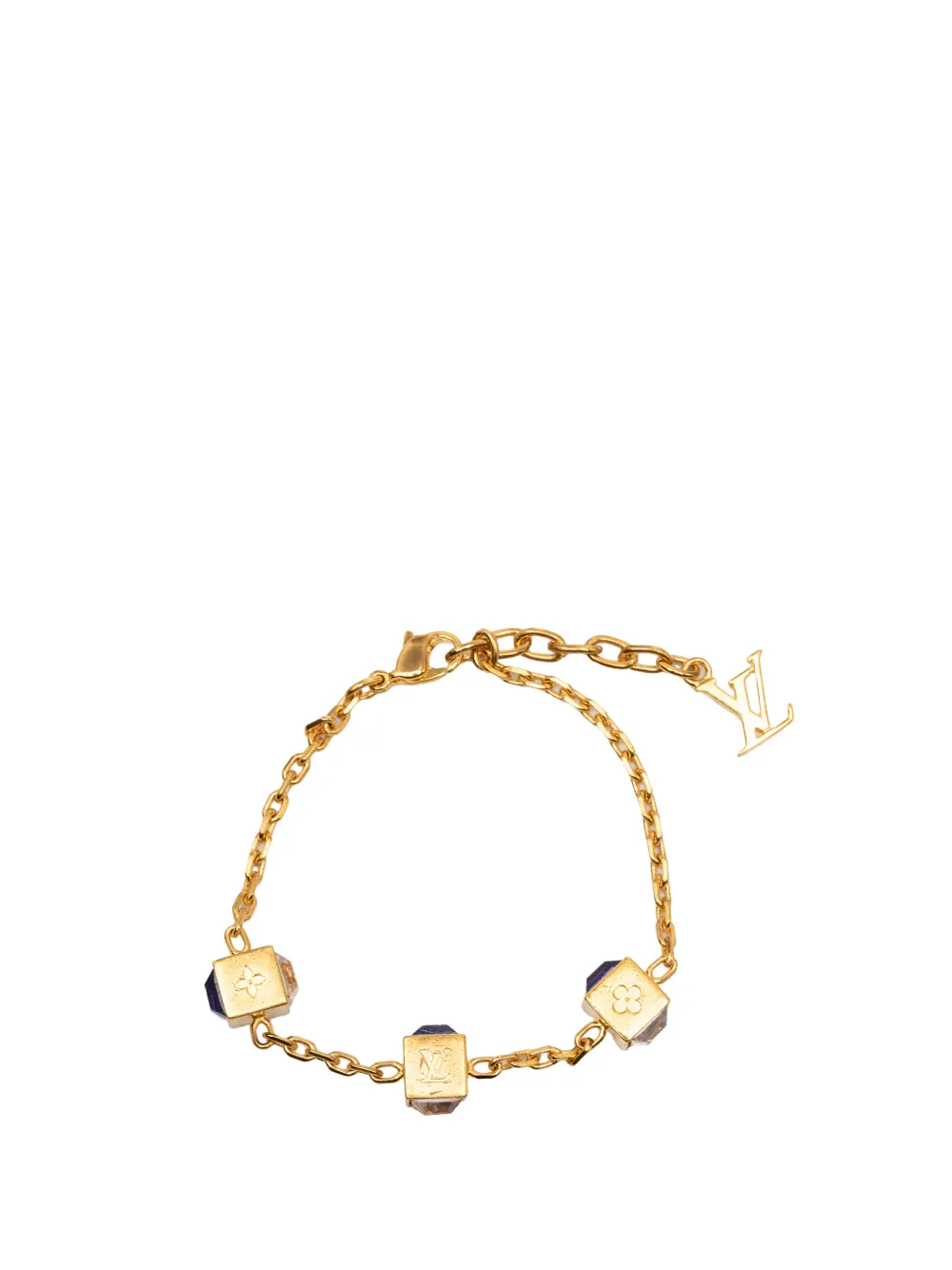 Louis Vuitton Pre-Owned 2016 Gold Plated Gamble Strass Bracelet costume bracelet