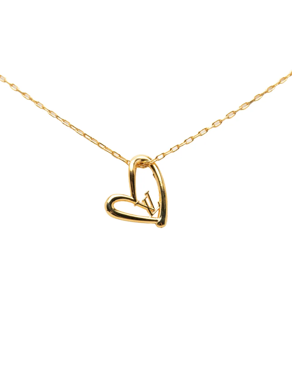 Louis Vuitton Pre-Owned 2022 Gold Plated Collier Fall in Love Pendant Necklace costume necklace - Oro