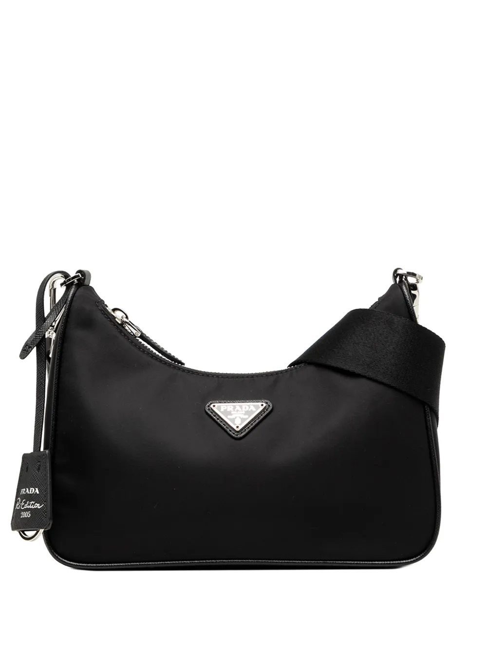 Prada Pre-Owned 2000-2013 Saffiano Trimmed Re Nylon Re Edition 2005 satchel - Nero