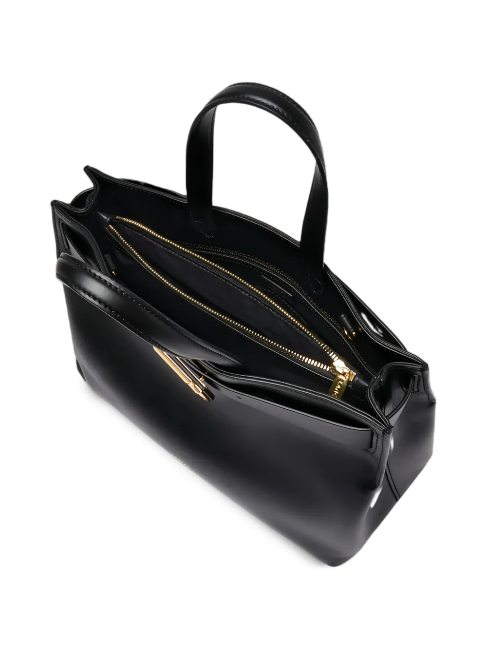 Lancel M Angele leren shopper met gespdetail Zwart