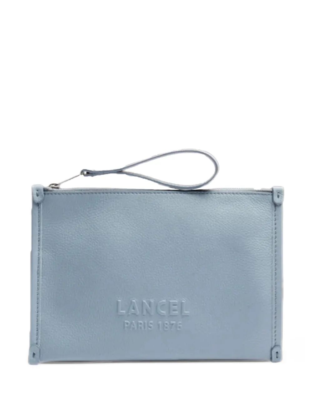 Lancel Jour logo-debossed leather pouch - Blu