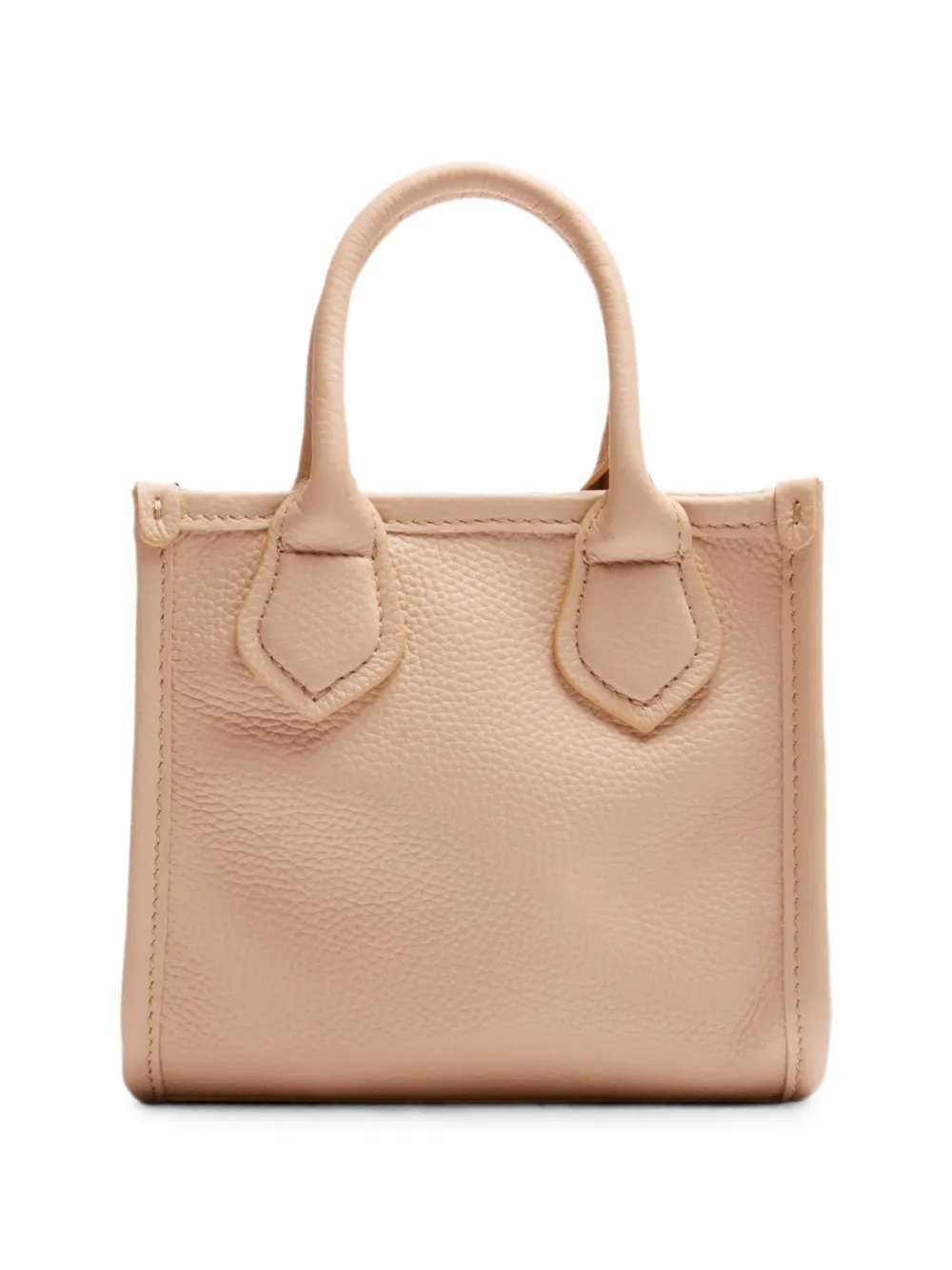 Lancel Schoudertas van bewerkte leer met logo-reliëf Beige