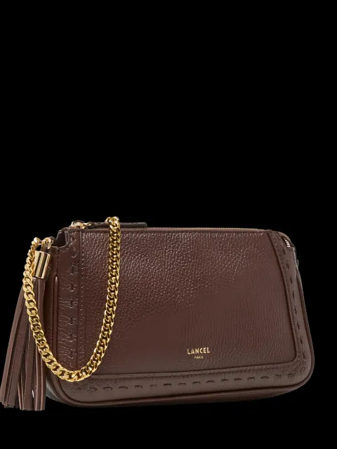 Lancel Premier Flirt tassel-detail whipstitch-trim clutch bag