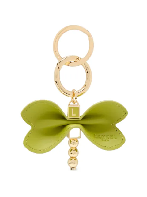 Lancel leather dragonfly keyring