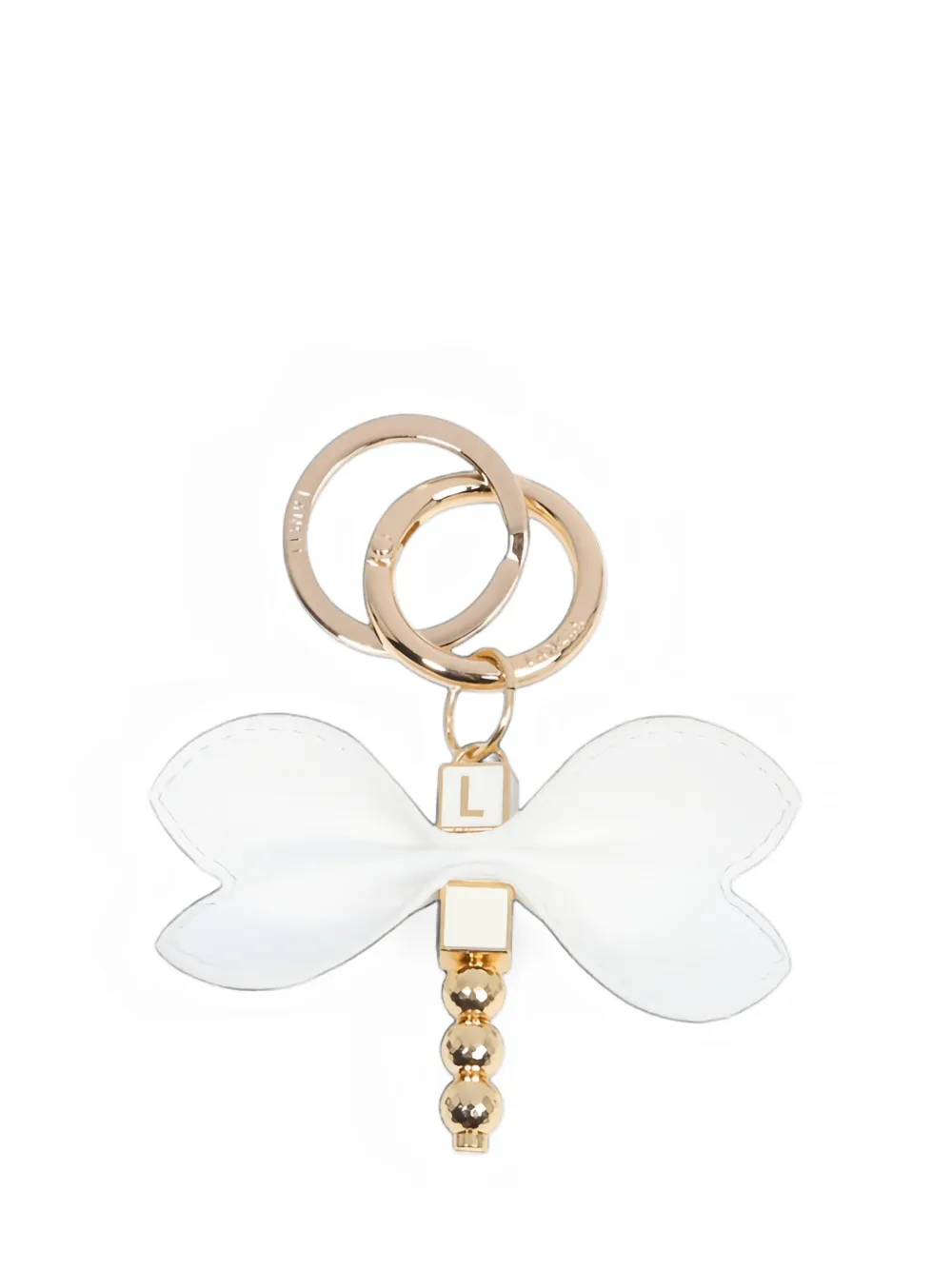 Lancel Sleutelhanger met libelle-patroon Goud