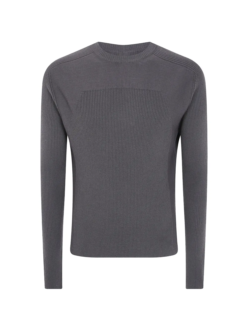Rick Owens ribbed-knit panelled sweater - Grau