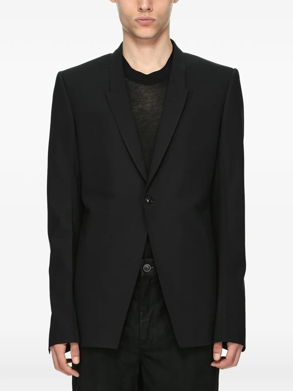 Rick Owens single-breasted blazer - Black