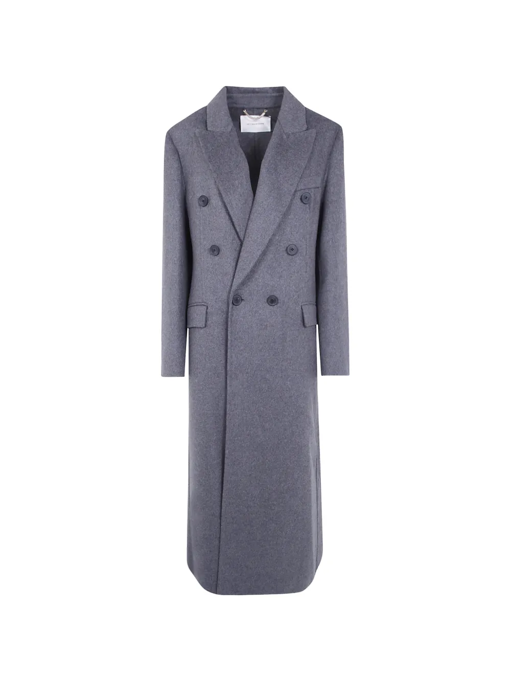 Victoria Beckham Double-breasted Oversized Coat In Gray
