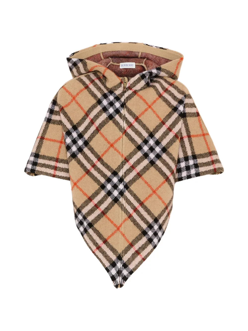 Burberry Kids hooded poncho - Nude