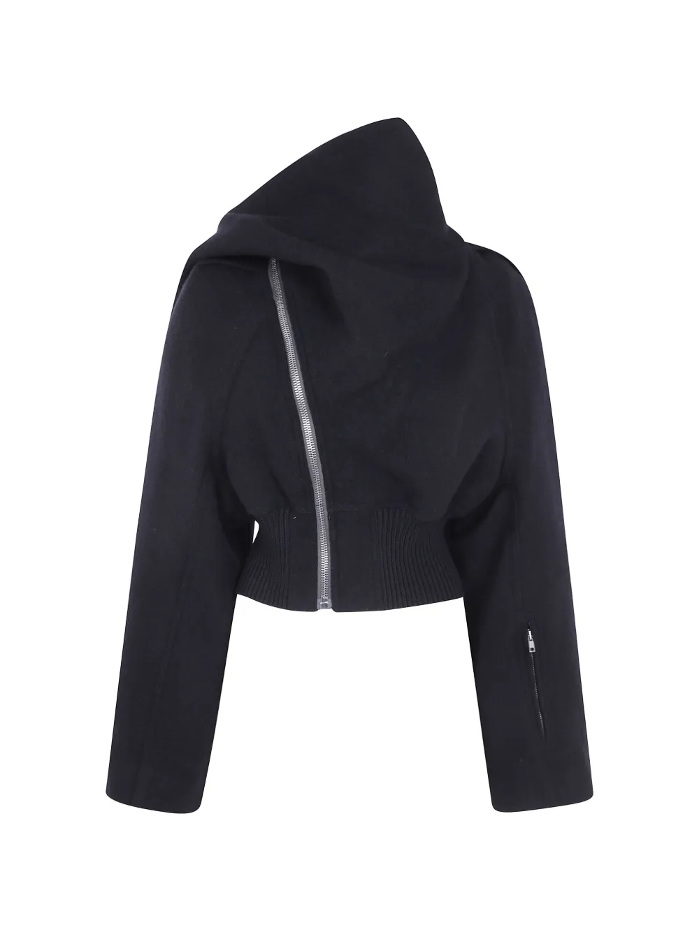 Rick Owens asymmetric-zip jacket - Nero