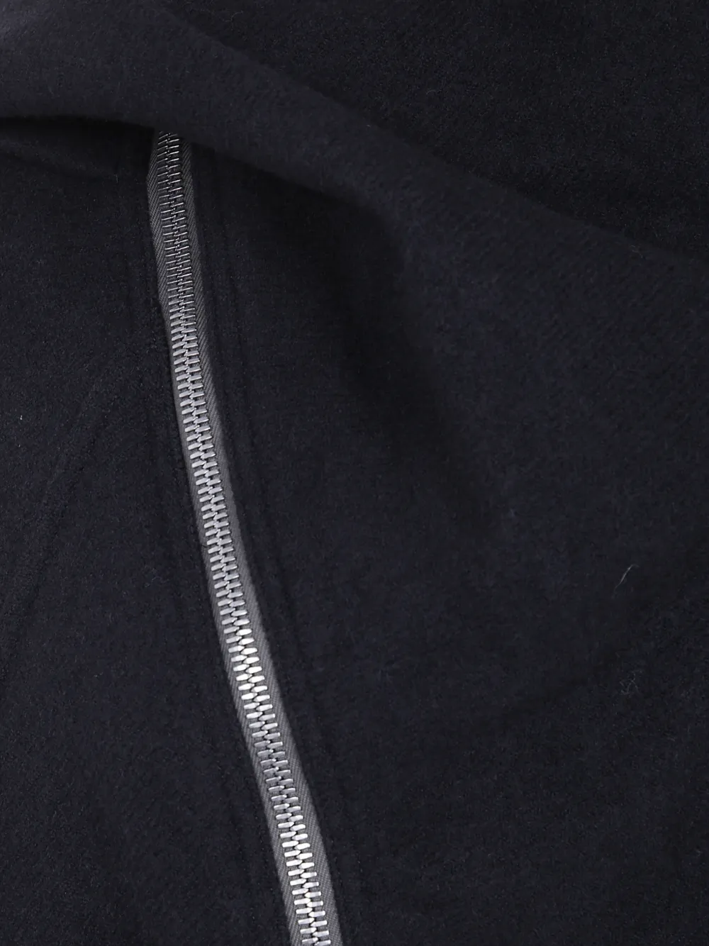 Rick Owens Jack met asymmetrische rits Zwart