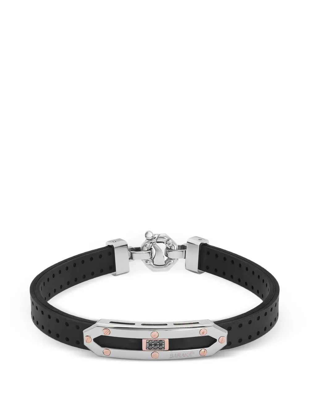 Barakà Vortex black diamond bracelet - Argento
