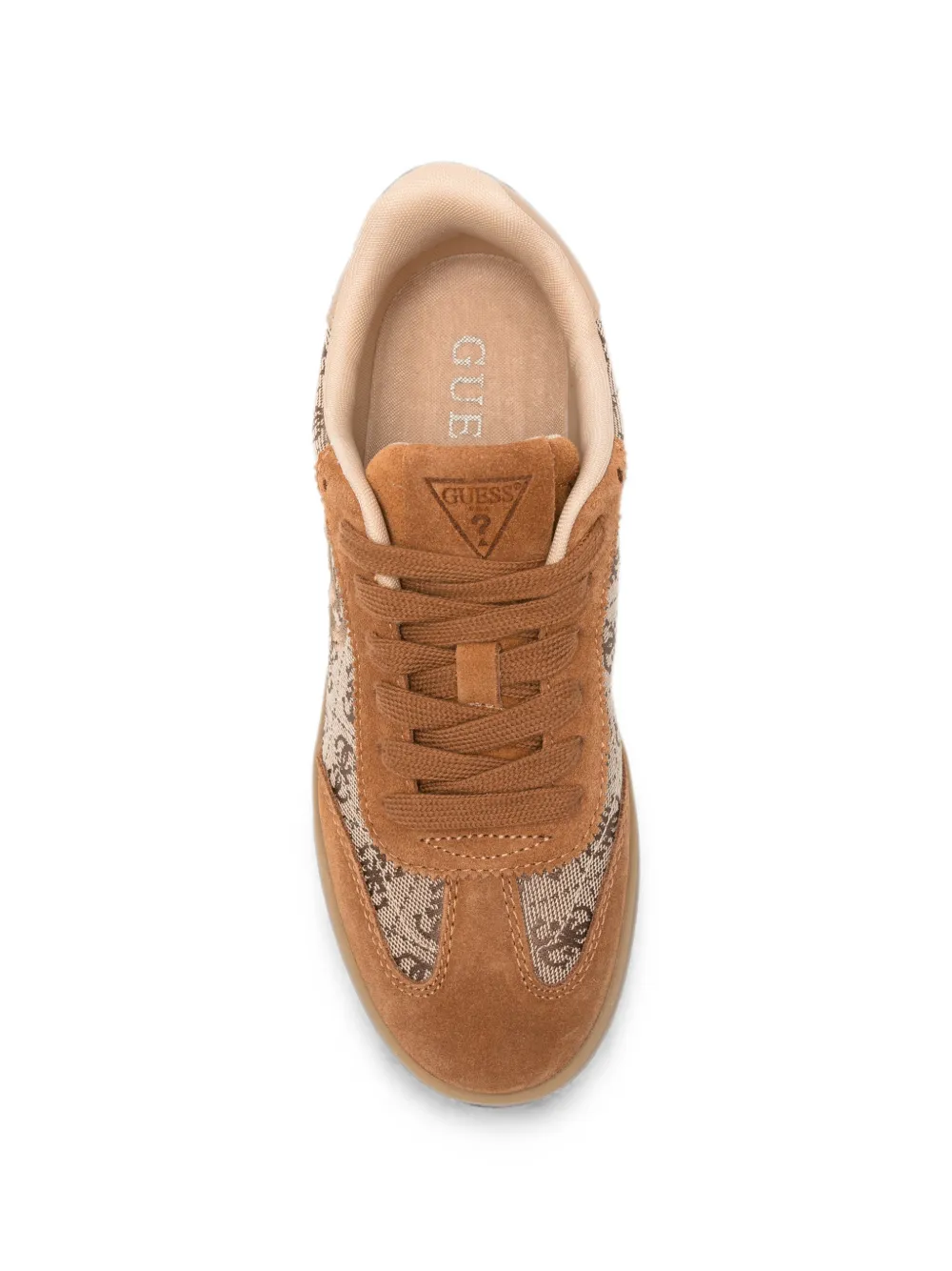 GUESS USA monogram-pattern panelled sneakers Bruin