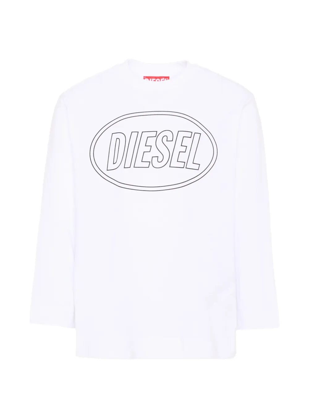 Diesel Kids logo-print long-sleeve T-shirt - Weiß
