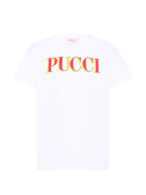 PUCCI Junior t-shirt en coton à logo imprimé