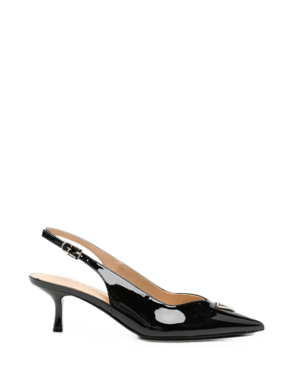 GUESS USA logo-plaque slingback pumps Zwart