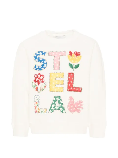 Stella McCartney Kids patchwork-logo sweater