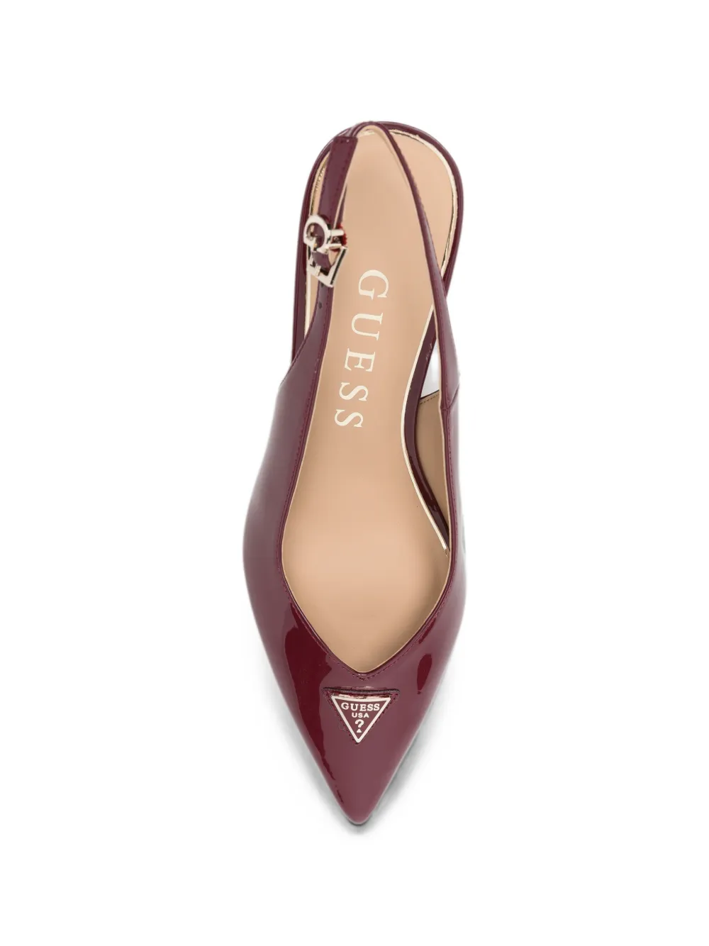 GUESS USA logo-plaque slingback pumps Rood