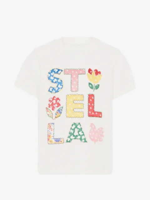 Stella McCartney Kids logo-patchwork T-shirt