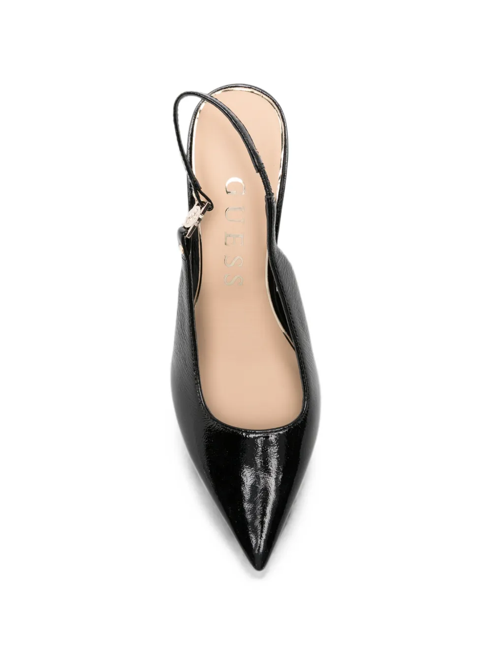 GUESS USA pointed-toe slingback pumps Zwart