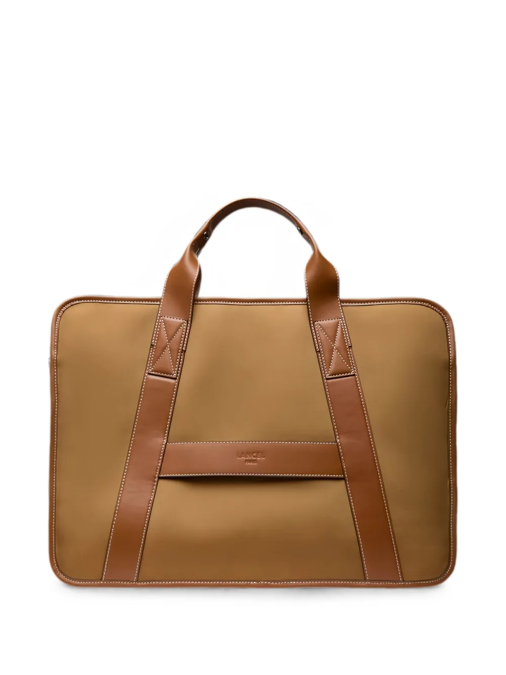 Lancel 45 Mistral reistas met logo-patch Bruin