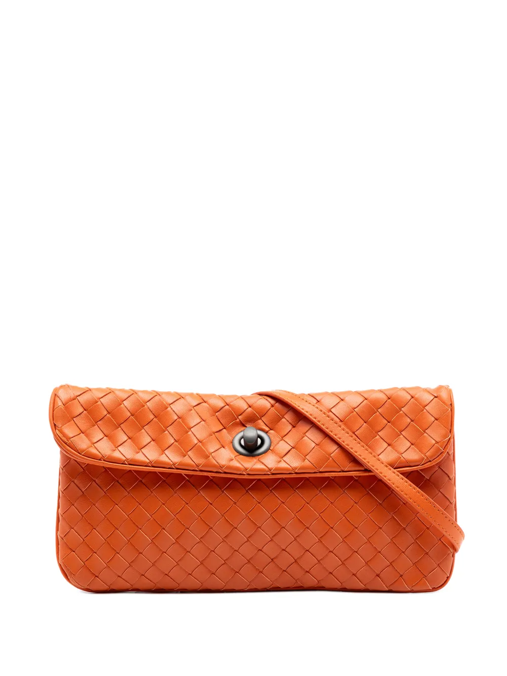 Bottega Veneta Pre-Owned 2011 Mini Nappa Intrecciato Turn Lock crossbody bag - Arancione