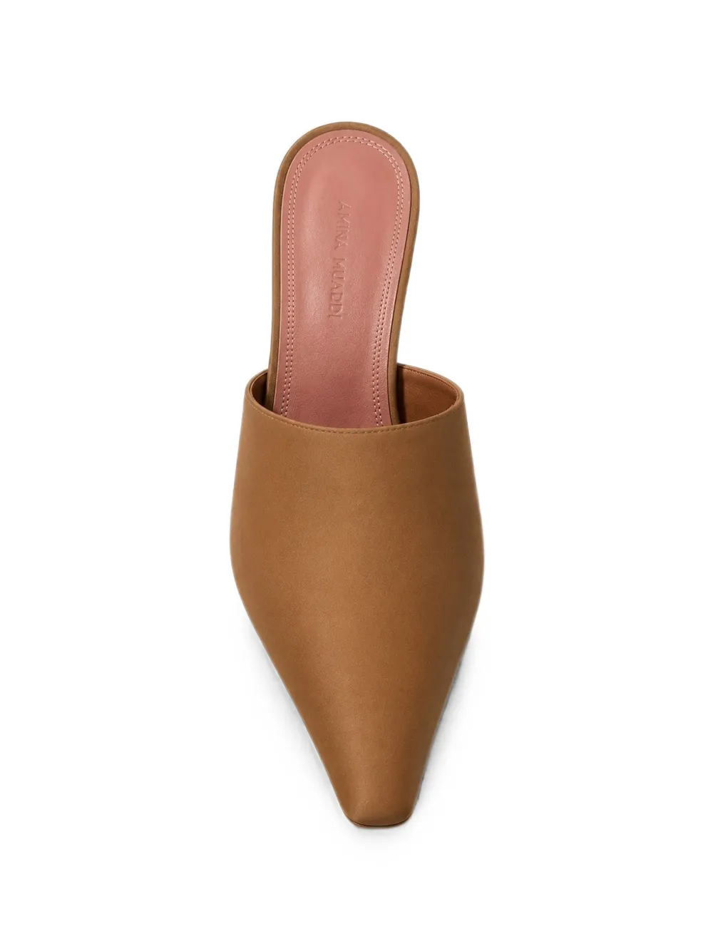 Amina Muaddi Jamie muiltjes met puntige neus Beige