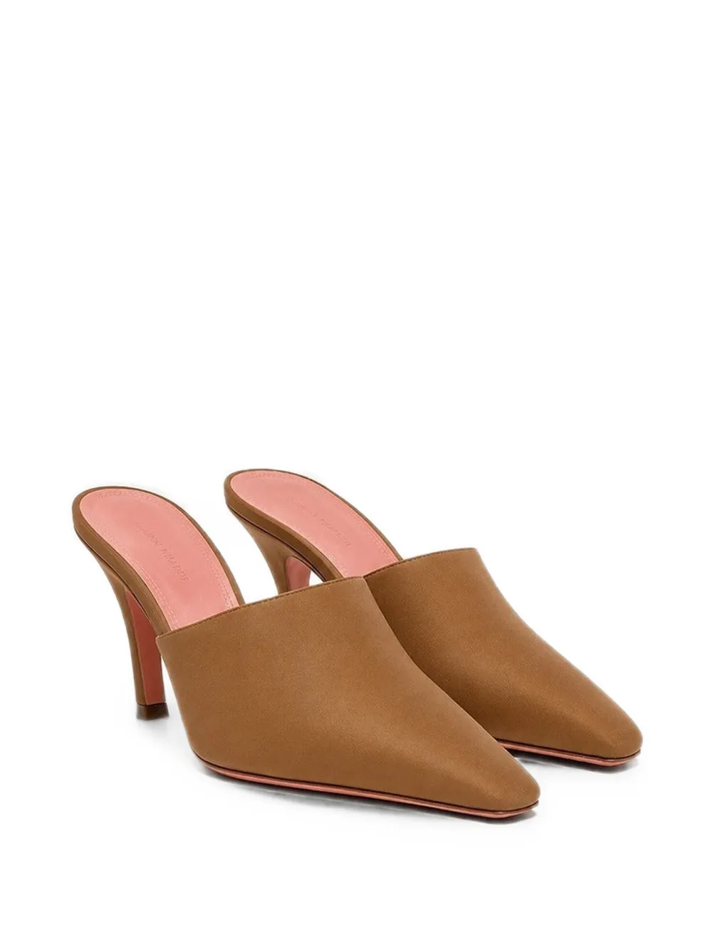 Amina Muaddi Jamie muiltjes met puntige neus Beige