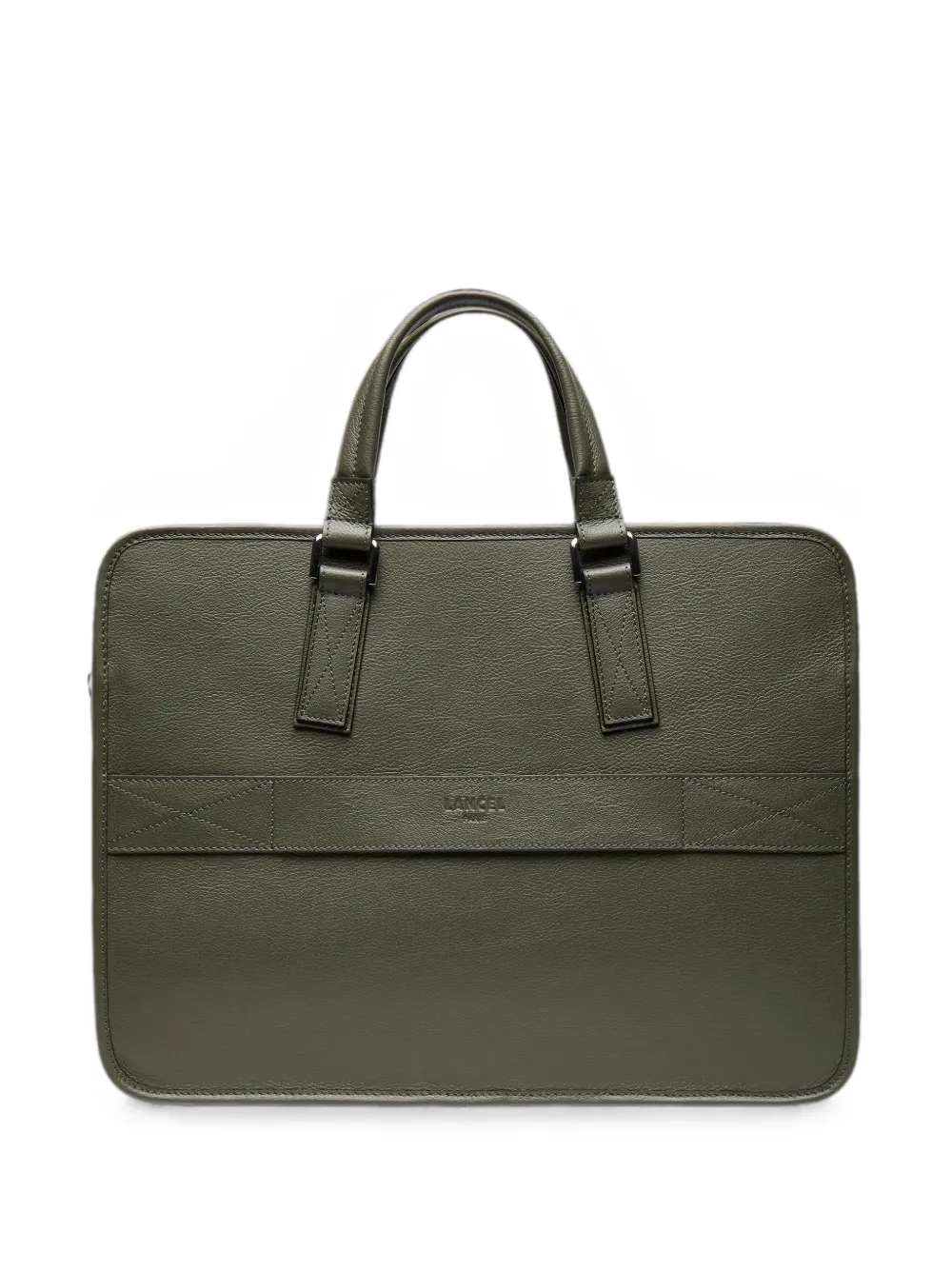 Lancel MISTRAL bewerkte laptoptas met logo-reliëf Groen