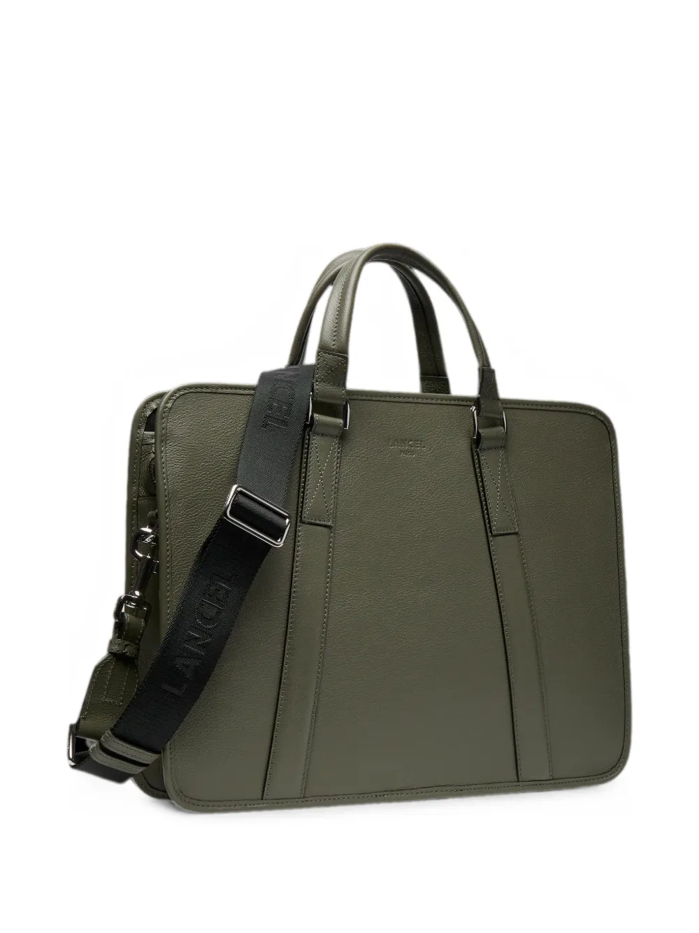 Lancel MISTRAL bewerkte laptoptas met logo-reliëf Groen