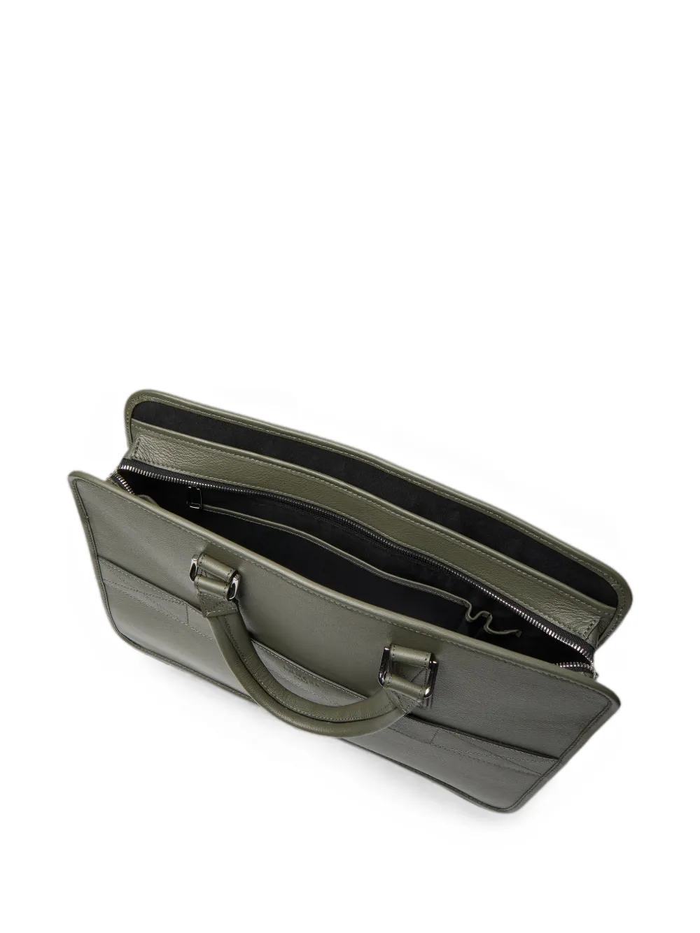 Lancel MISTRAL bewerkte laptoptas met logo-reliëf Groen