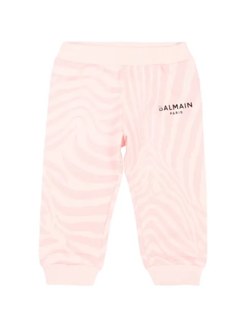 Balmain Kids zebra-print track pants