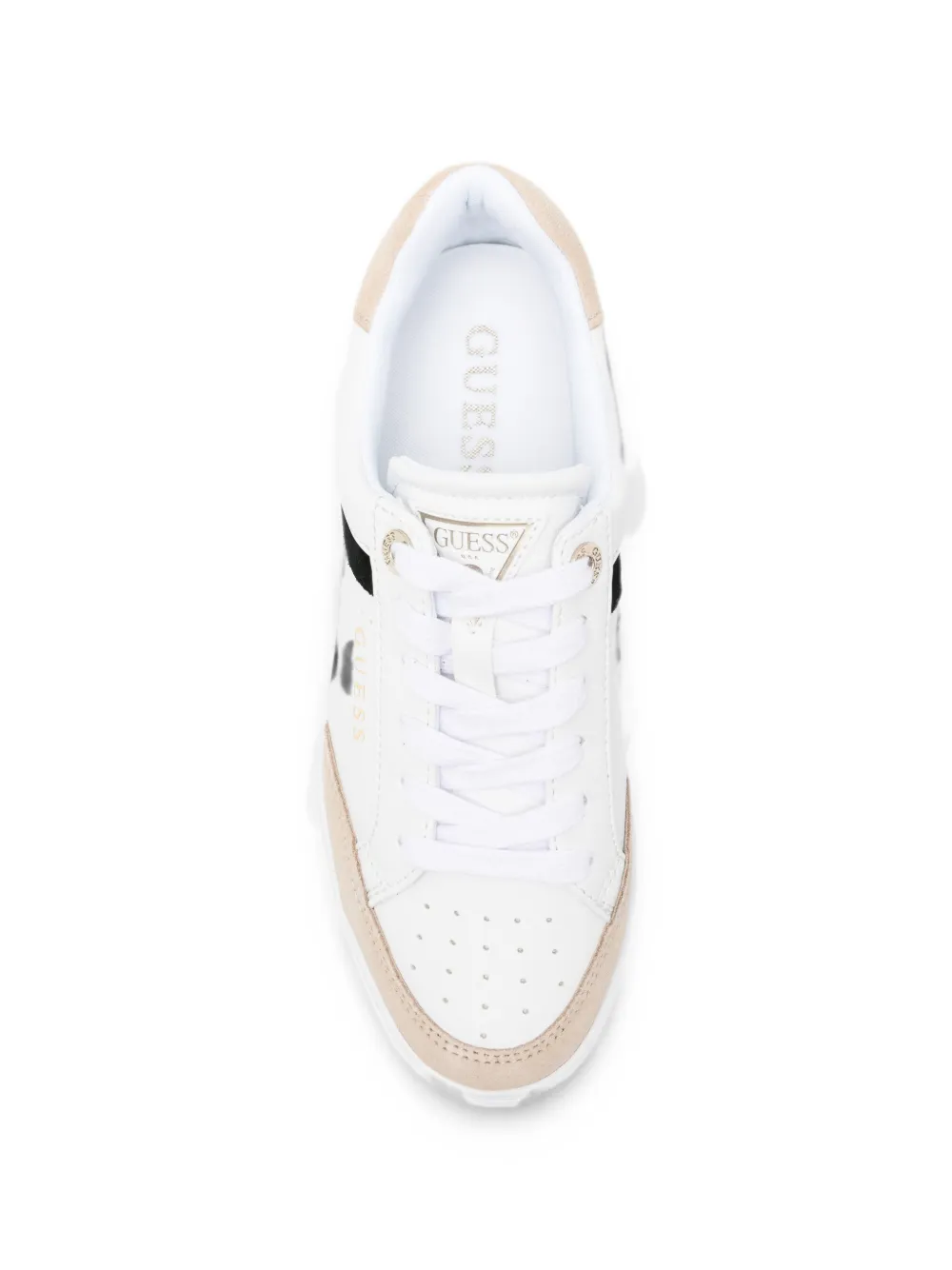 GUESS USA logo-print panelled sneakers Wit