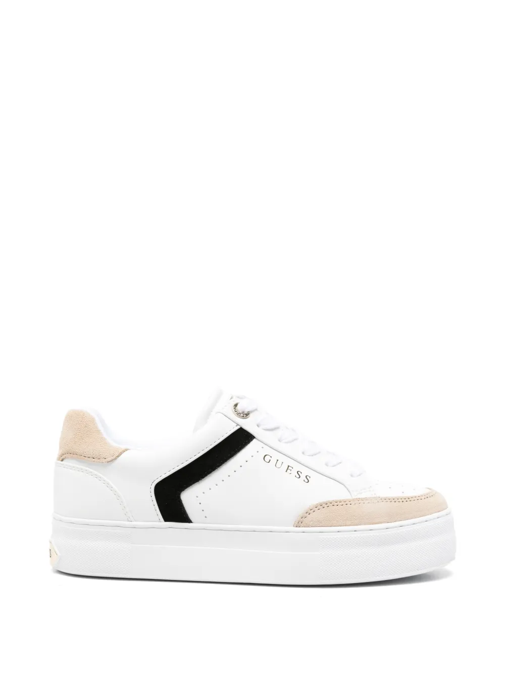 GUESS USA logo-print panelled sneakers Wit