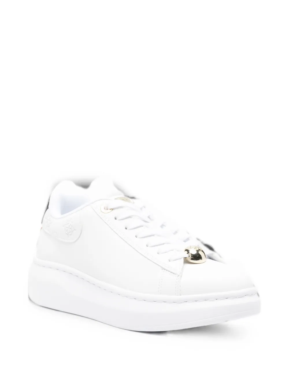 GUESS USA logo-embossed platform sneakers Wit