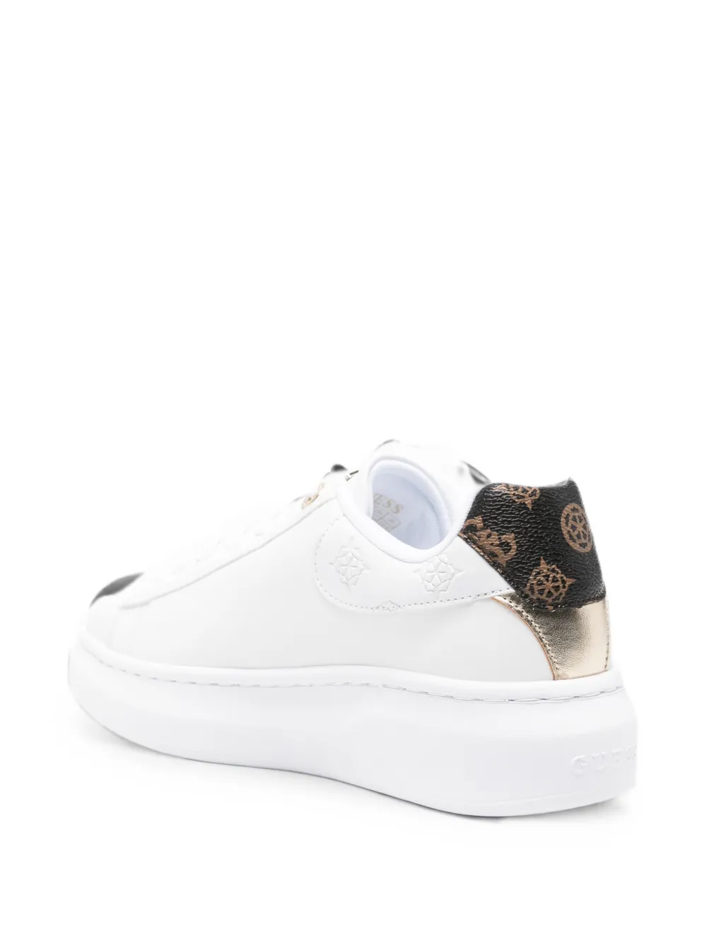 GUESS USA logo-embossed platform sneakers Wit