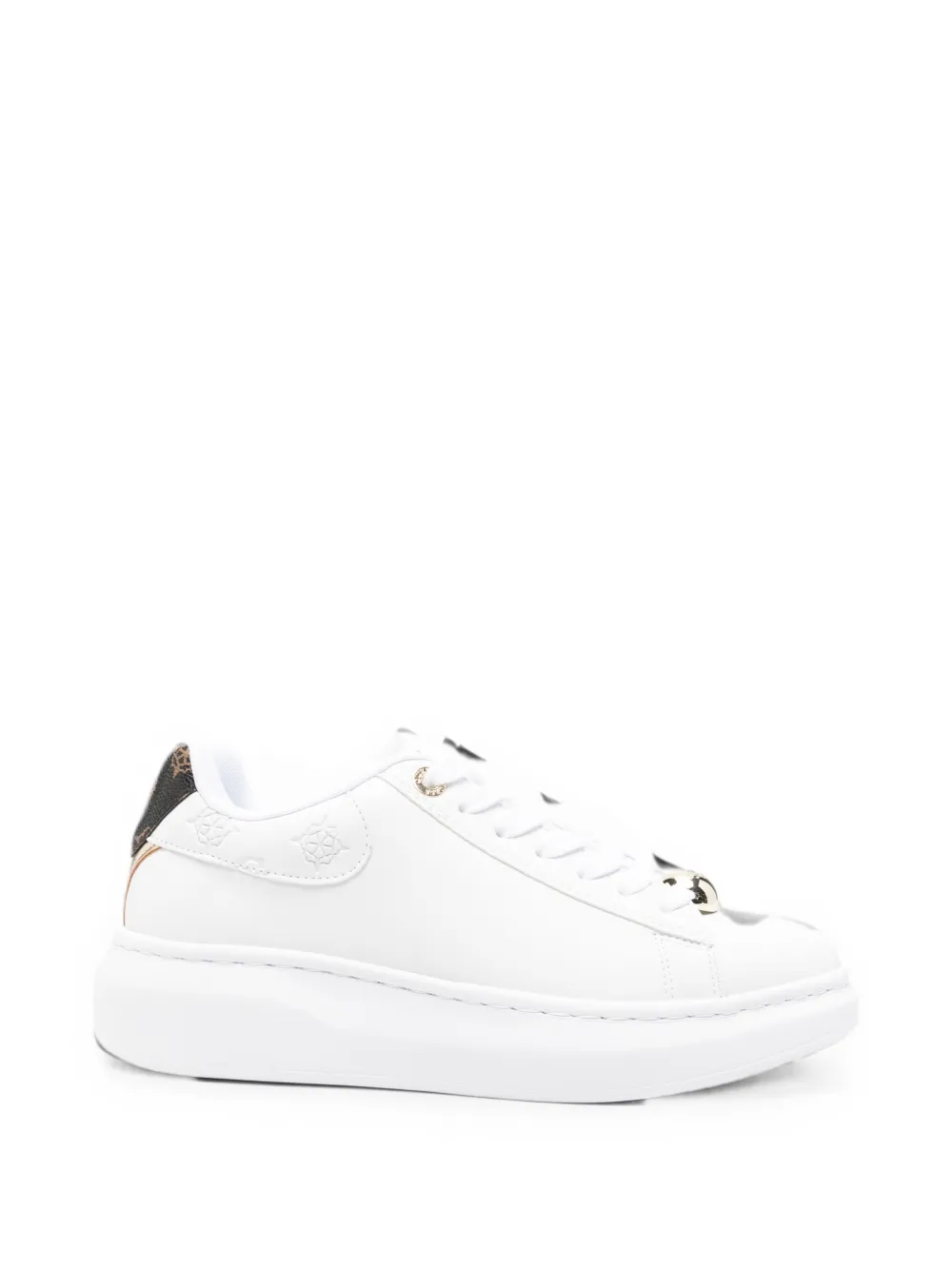 GUESS USA logo-embossed platform sneakers - Bianco