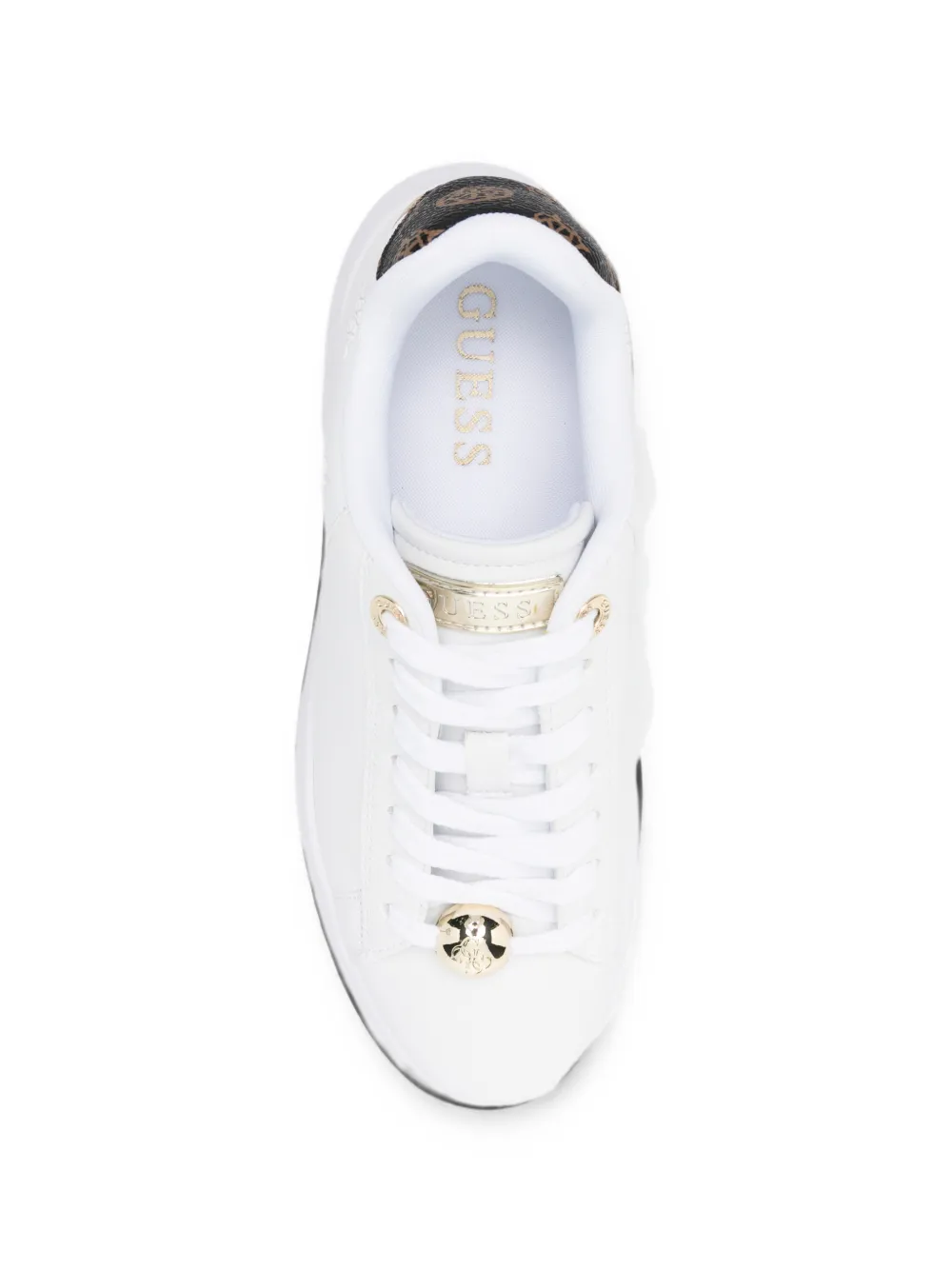 GUESS USA logo-embossed platform sneakers Wit
